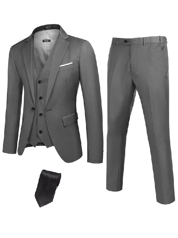 Classic 3-Piece Suit Set with Tie (US Only)