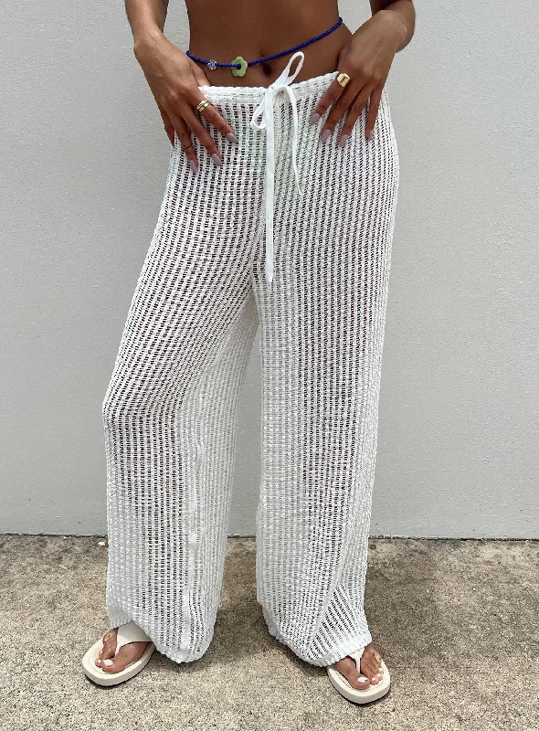 Final Offer Darcie Knit Pants White
