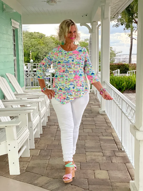 Crazy Deals TIKI HUT ESCAPE ASYMMETRIC TOP