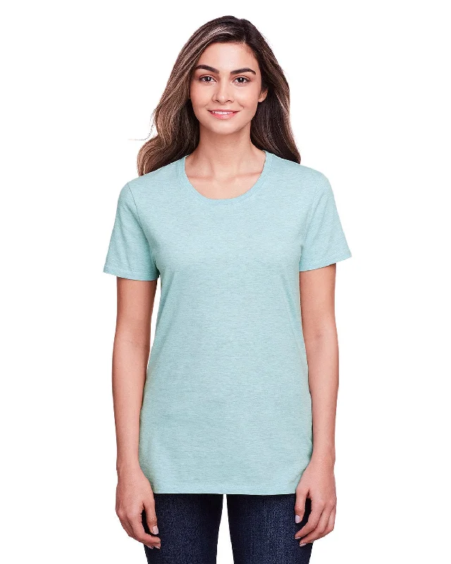 Fruit of the Loom Ladies ICONIC T-Shirt | Aqua Velvet Hthr