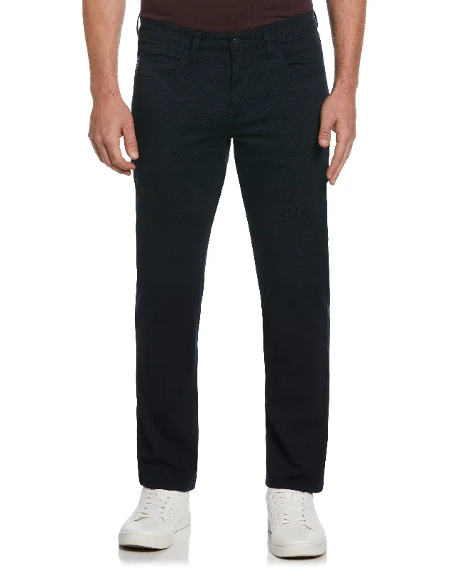 Slim Fit Dyed Solid Twill Five Pocket Pant