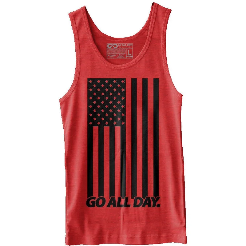 Weekend Savings Bonanza "USA FLAG" Unisex Tank (Heather Red)