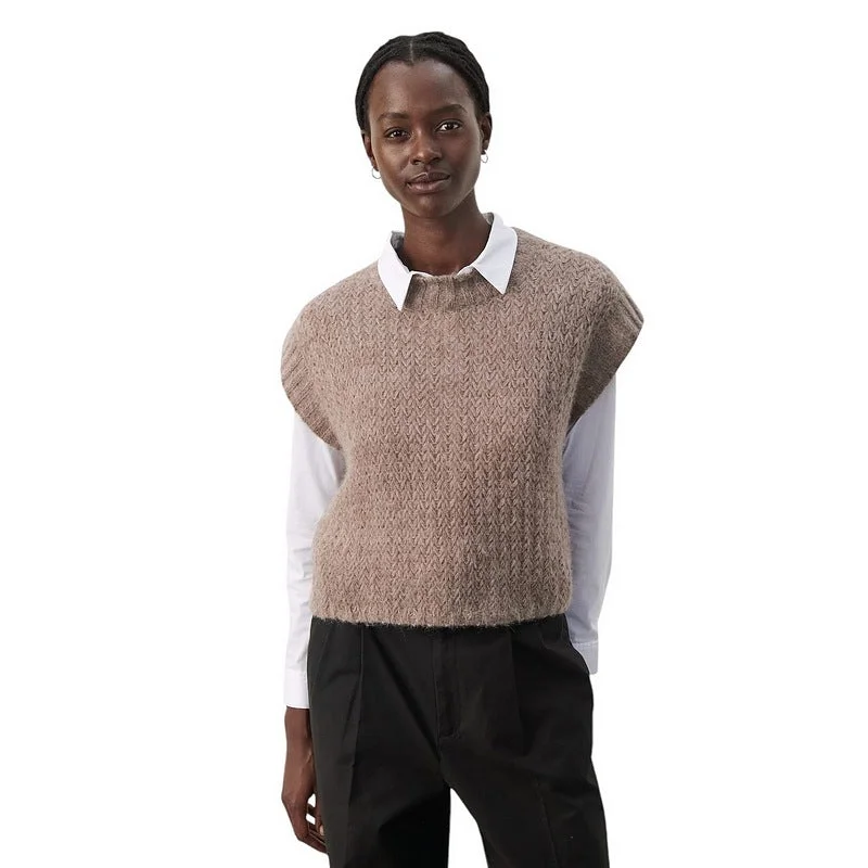 Weekend Specials to Enjoy Landa Alpaca-blend Slipover in Mink Melange
