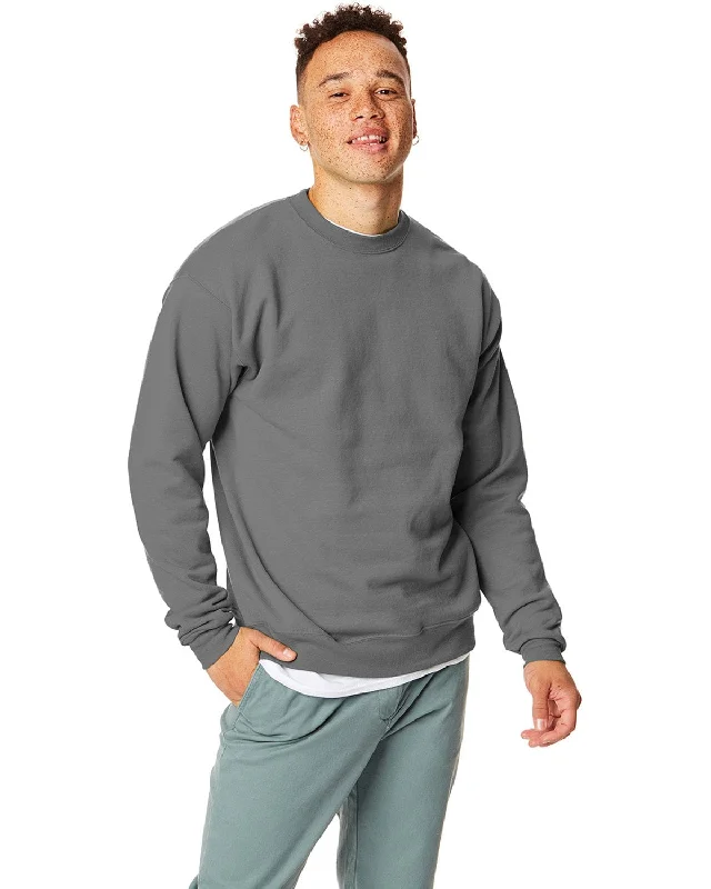 Hanes 50/50 Crewneck Sweatshirt | Smoke Gray