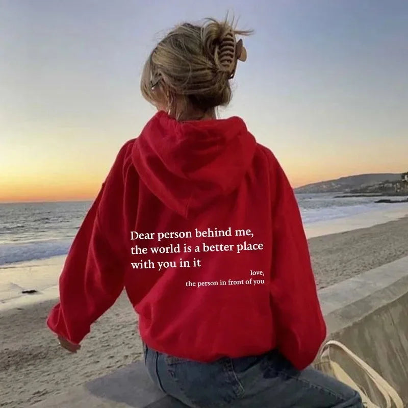 Inventory Reduction Fashion Letter Printed Casual Sportswear Hoodie