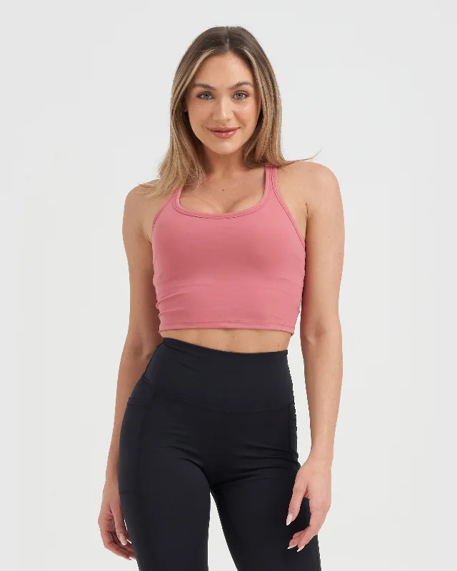 Weekend Flash Sale Core Trainer Steph Active Crop - Light Burgundy