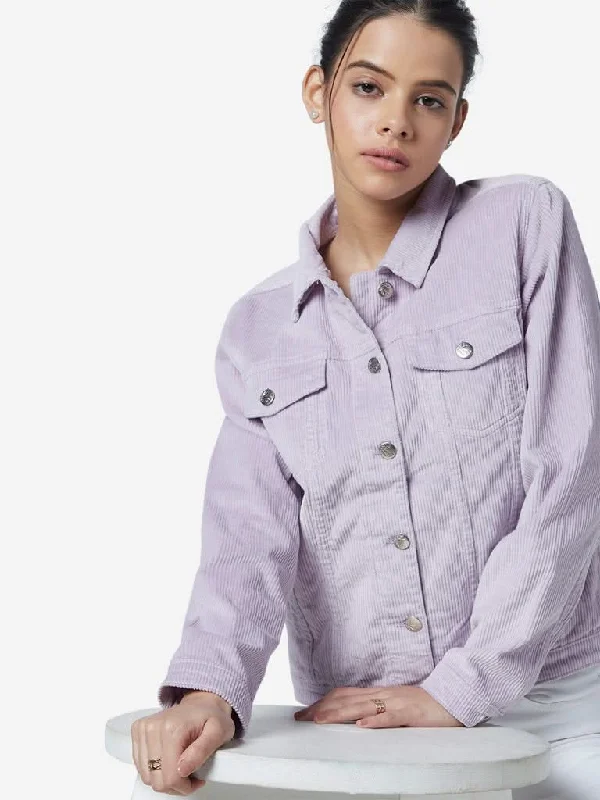 Special Promotion LOV Lilac Ribbed Shaina Jacket