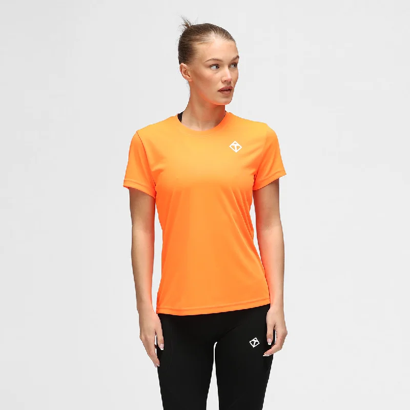 Don't Delay Orange Diamond Ladies Technical T-Shirt