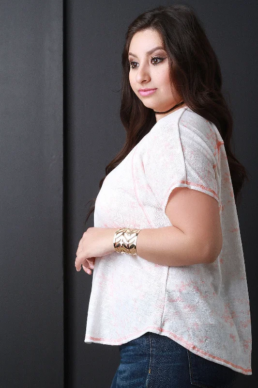 The Best Prices Boxy Marble Dyed Simple Tee