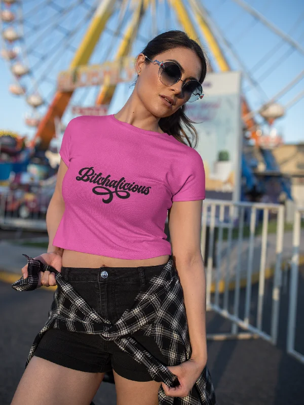 Year-End Clearance SHE REBEL - Bitchalicious Crop Top