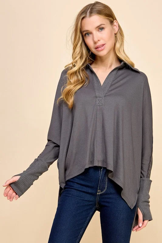 Weekend Savings Sensation Tamera Textured Oversized Top