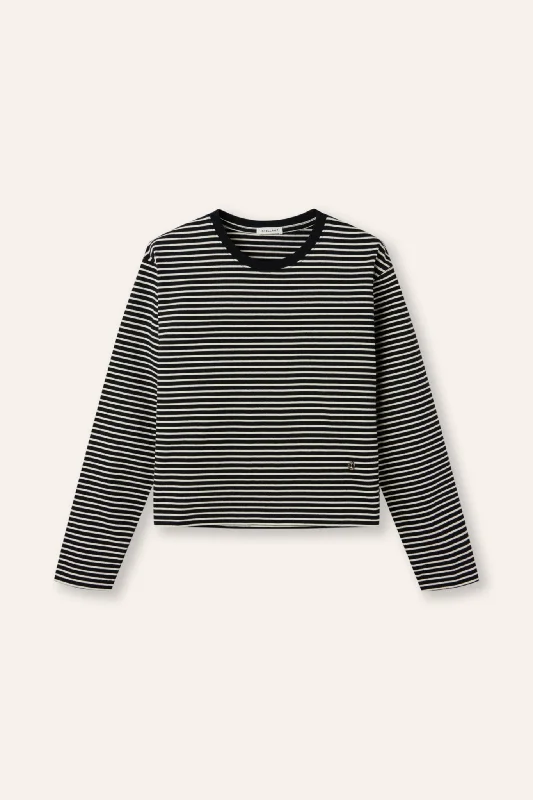 Super Deal LUKE cotton stripe top (Black stripe)