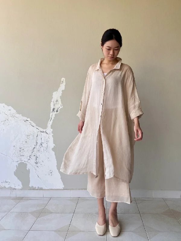 Daily Deals Ramie Maxi Shirt Dress