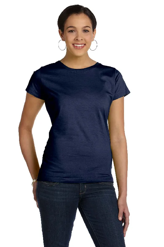 Unbeatable Prices LAT Womens Fine Jersey Short Sleeve Crewneck T-Shirt - Navy Blue