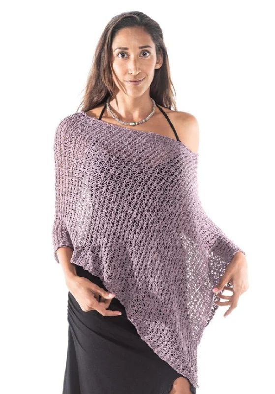 Price Buster Knitted Asymmetrical Poncho Popcorn