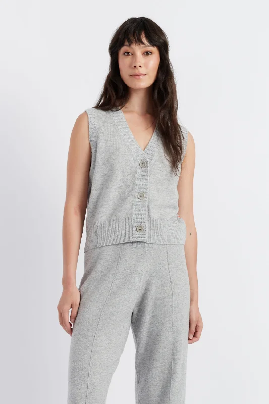 Bargain Alert Light-Grey Wool-Cashmere Waistcoat