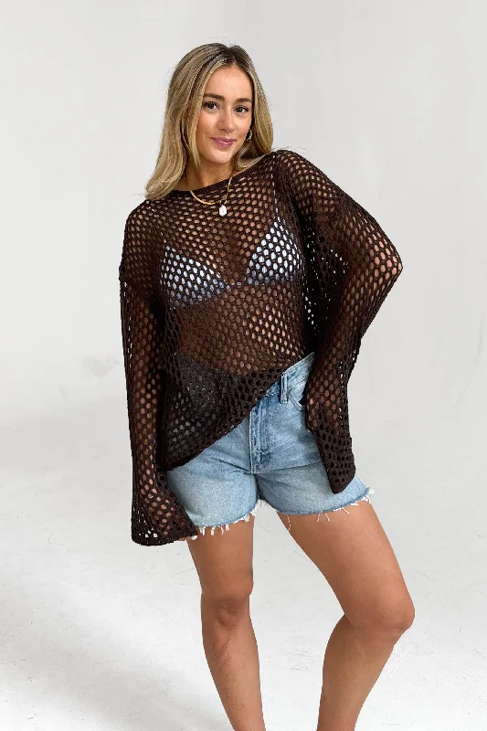 Savings Soar This Weekend Seaside Cover Up in Brown