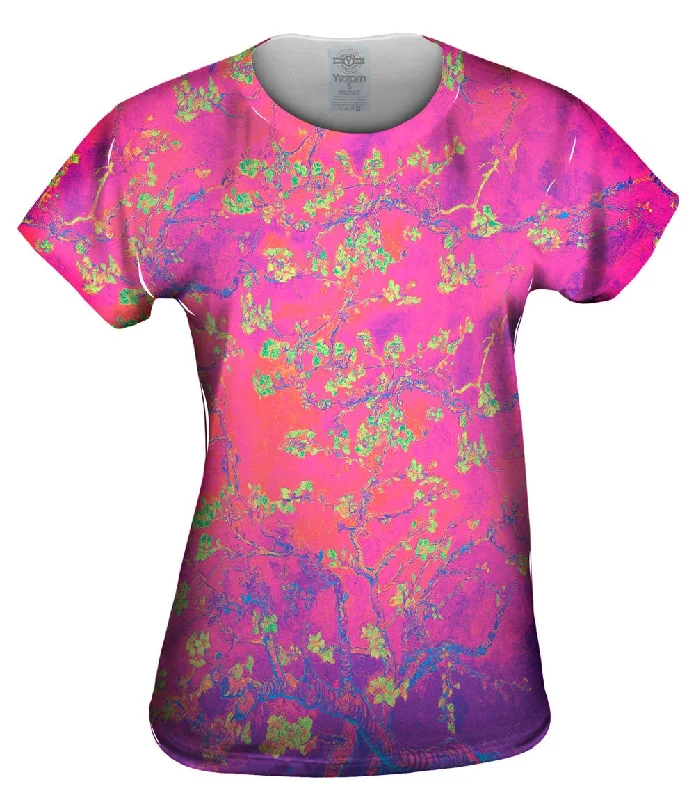 Year-End Clearance Pop Art - "Van Gogh Blossoming Hot Pink Yellow" (1890)