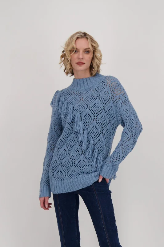 Price Drop Tassel Detailed Pullover Sweater