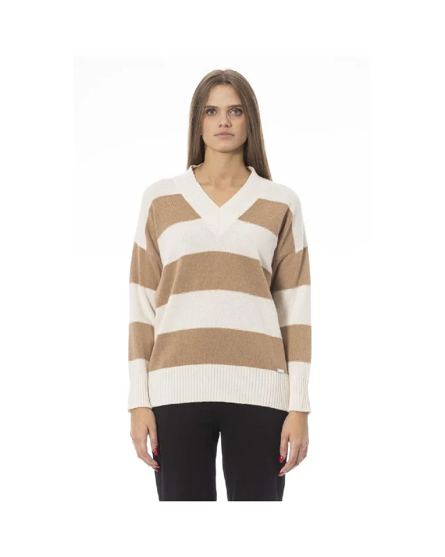 Sale Event Baldinini Trend Women's Beige Wool Sweater - M