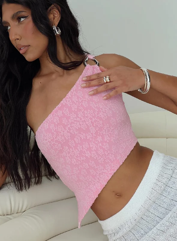 New Deals Toomba One Shoulder Top Pink