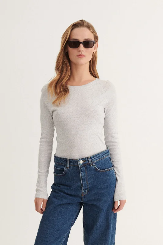 Price Cut Arense LS Tee - Light Grey Mel.