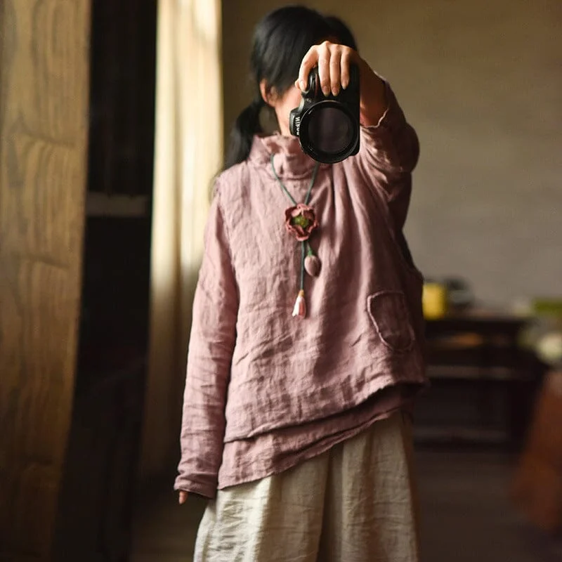 Can't Be Beat Women Autumn Retro Loose Linen Vest