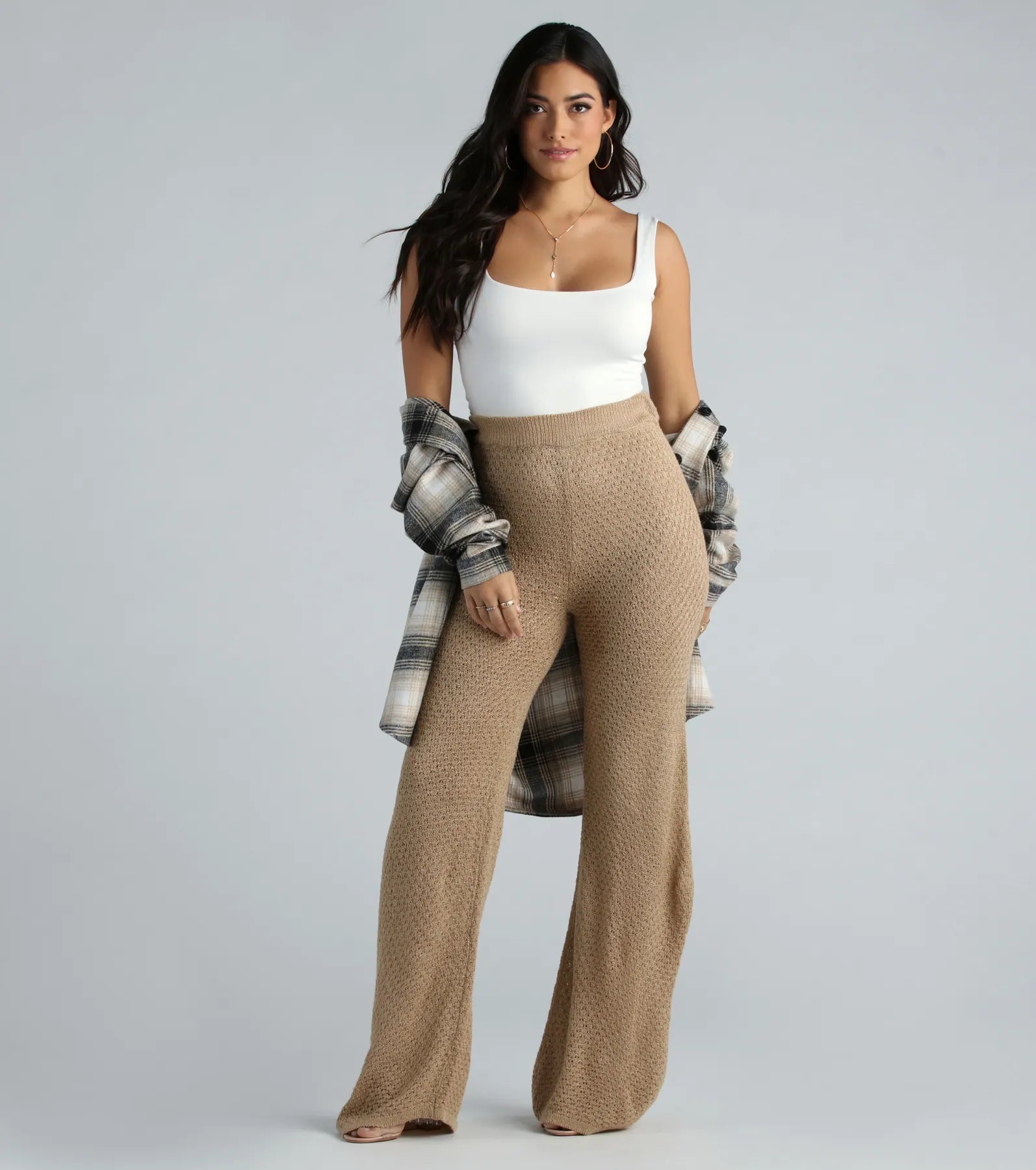 Mega Sale Autumn Chill Crochet Wide-Leg Pants