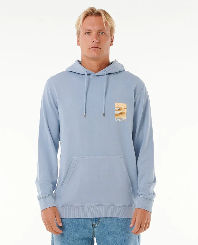 Rip Curl Surf Revival Lined Up Hooded Sweatshirt-Spray Blue