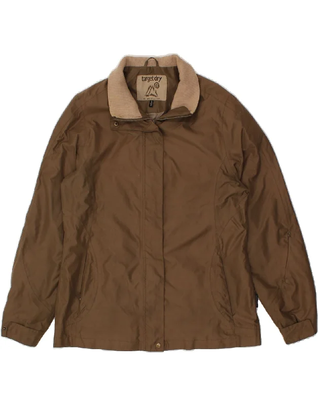 Weekend Savings Galore VINTAGE Womens Windbreaker Jacket UK 14 Medium Brown Polyester Weekend Savings Galore VINTAGE Womens Windbreaker Jacket UK 14 Medium Brown Polyester