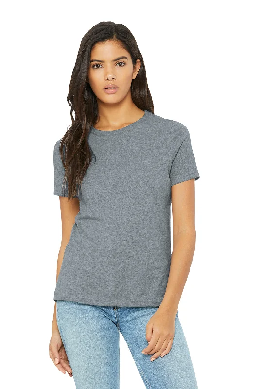 Discount Mania Bella + Canvas Womens CVC Short Sleeve Crewneck T-Shirt - Heather Grey