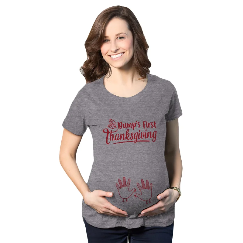 Doorbuster Deal Bump's First Thanksgiving Maternity T Shirt