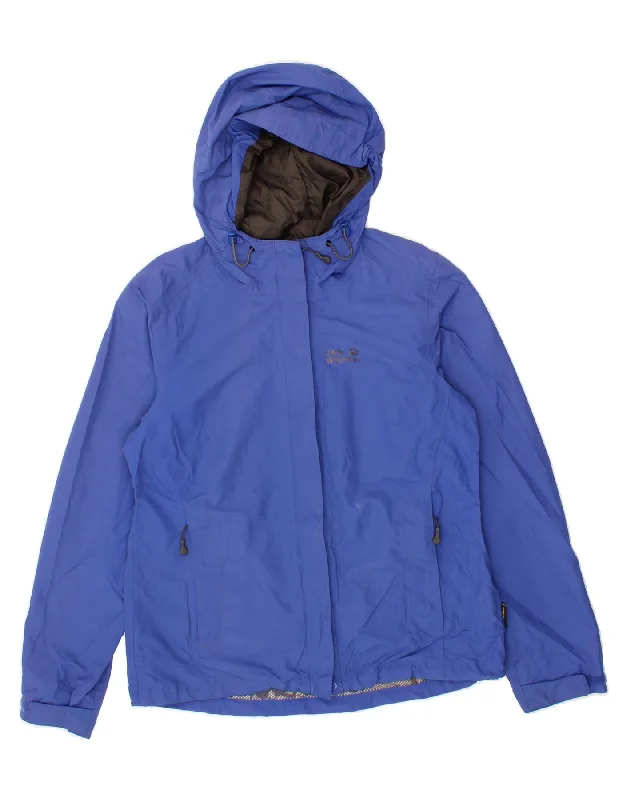 Weekend Deals That Thrill JACK WOLFSKIN Womens Hooded Windbreaker Jacket UK 12 Medium Blue Polyamide Weekend Deals That Thrill JACK WOLFSKIN Womens Hooded Windbreaker Jacket UK 12 Medium Blue Polyamide