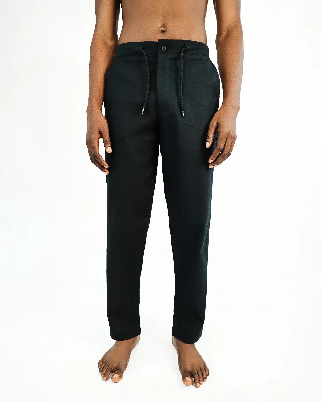 Black linen pant