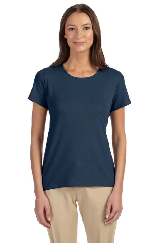 Inventory Reduction Devon & Jones Womens Perfect Fit Short Sleeve Crewneck T-Shirt - Navy Blue