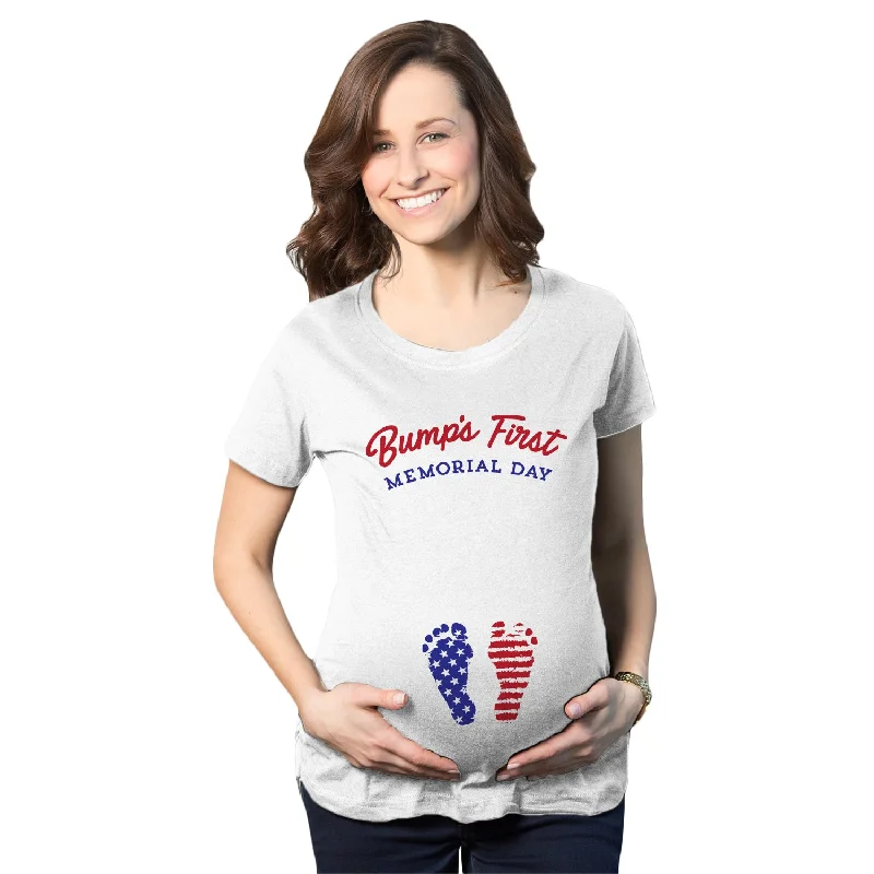Price Blitz Bump's First Memorial Day Maternity T Shirt
