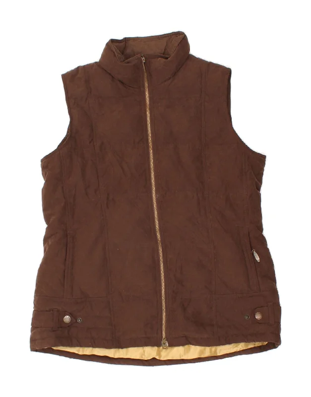 Weekend Offers That Delight MUSTO Womens Padded Gilet UK 18 XL Brown Polyester