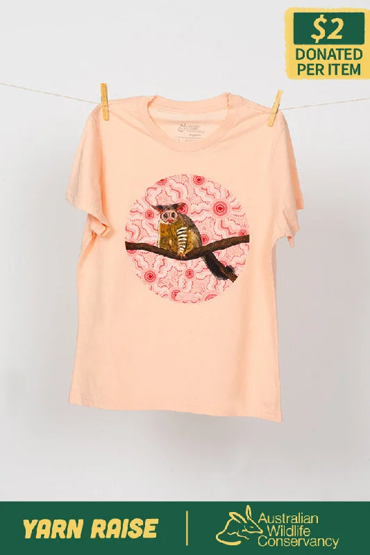 Clearance Items Possum (Batja) 'Australian Wildlife Conservancy' Pale Pink Cotton Crew Neck Women’s T-Shirt