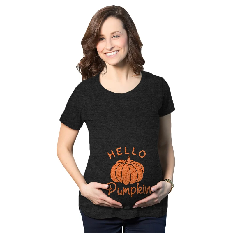 Super Bargain Hello Pumpkin Maternity T Shirt