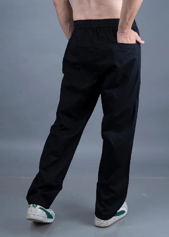 Cotton Pants For Men - Black