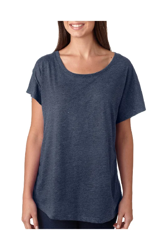Best Deals Next Level Womens Dolman Jersey Short Sleeve Scoop Neck T-Shirt - Indigo Blue