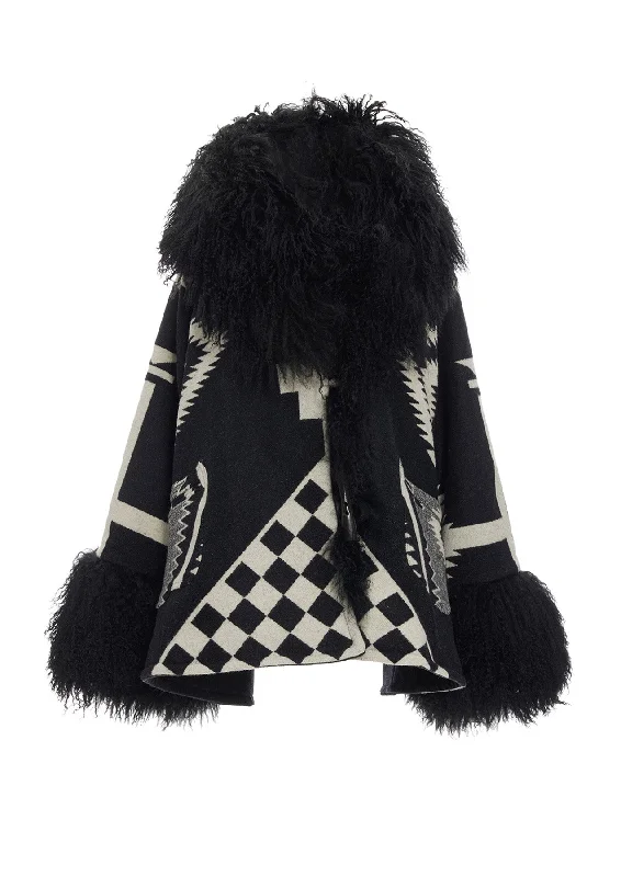 Super Discount Los Ojos Shearling Cloak