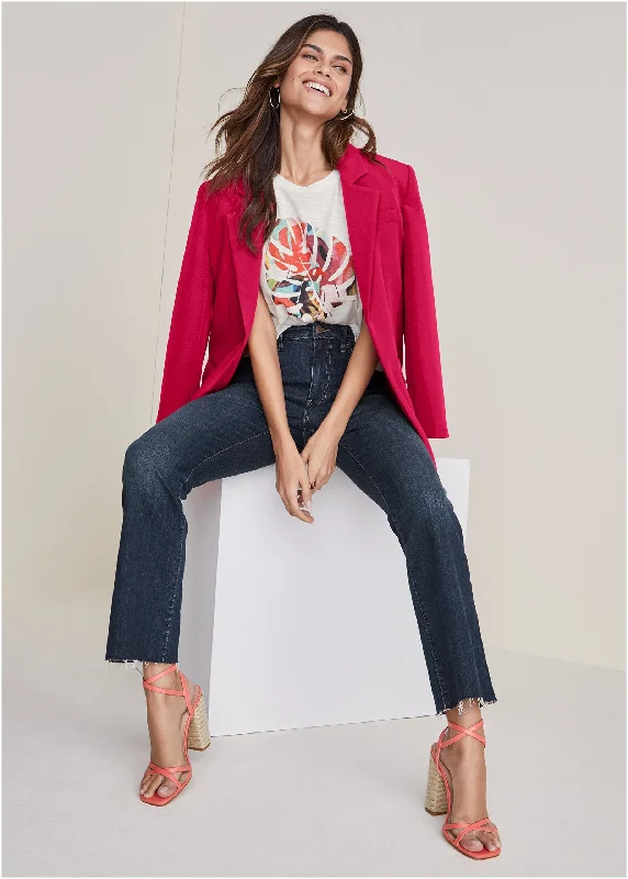 Members Only Brigitte Kick Flare Jeans - Dark Wash