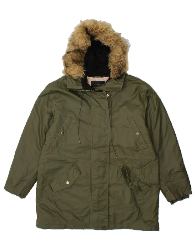 Unbeatable Prices J. CREW Womens Loose Fit Hooded Parka Jacket UK 18 XL Green Cotton Unbeatable Prices J. CREW Womens Loose Fit Hooded Parka Jacket UK 18 XL Green Cotton