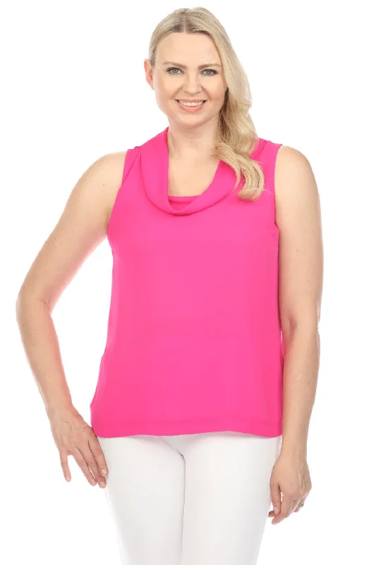 Instant Discount Joseph Ribkoff Cowl Neck Sleeveless Lightweight Tank Top 242083