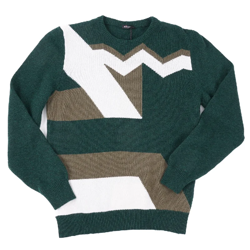 Kiton Colorblock Knit Cashmere Sweater