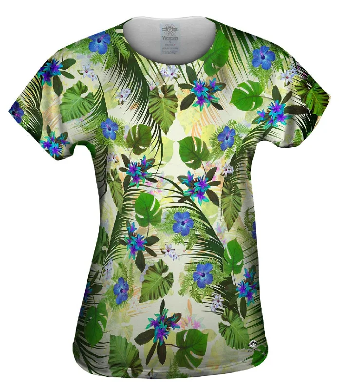Deep Discounts Aloha Blue Flowers Pattern