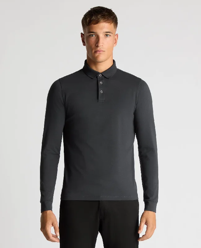 Tapered Fit Cotton-Stretch Polo Shirt