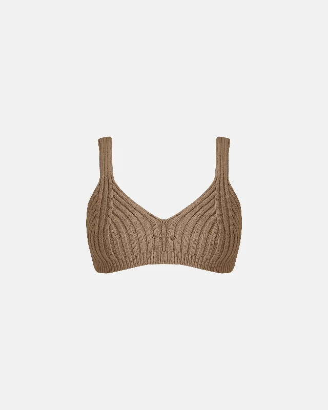 Weekend Bargains to Savor Basics Textured Knit Coup Top Camel