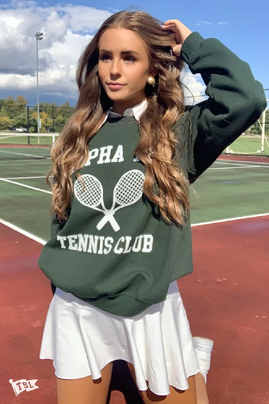 Amazing Value Alpha Phi Tennis Club Crewneck